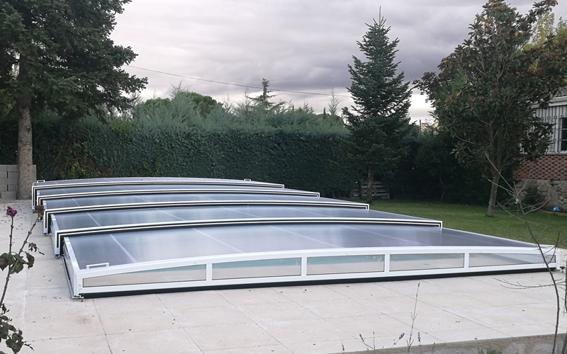 Abri piscine plat télescopique Lille Douai Cambrai